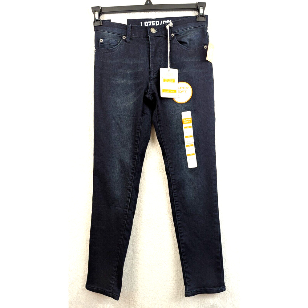 Lazer sz 10 Skinny Jeans flex tech dark blue thin stretchy girls 1856